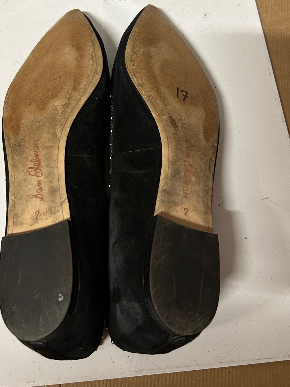 Sam Edelman Rini pointed-toe black suede flats Size 7 - Picture 4 of 6
